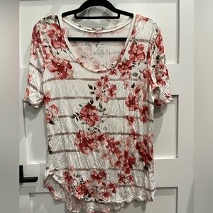 Floral swing tee shirt